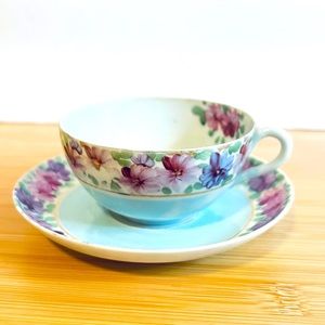 Antique 1900’s hand painted porcelain fine bone china tea cup and saucer set